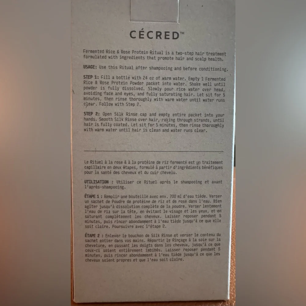 Cécred Fermented Rice & Rose Protein Ritual Set NIB Unopened - Picture 7 of 7
